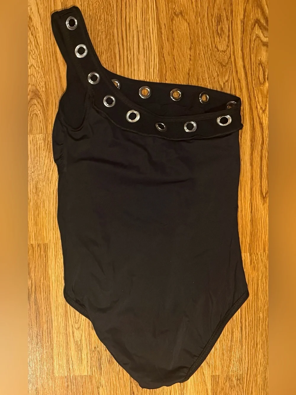 Karla Colletto Black One Shoulder One Piece Swim Suit Size 8